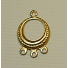 Circle Connector Brass Charm