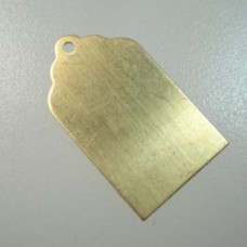 21x12mm Raw Brass Tag Blank with hole