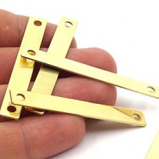 54x7mm 20ga Raw Brass 2-Hole Rectangle Connector Blanks