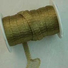 6mm WireLace Metallic Tubular Ribbon - Brass - Per metre