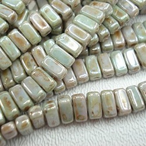 3x6mm CzechMate Bricks - Op Ultra Luster Green - Pack of 50