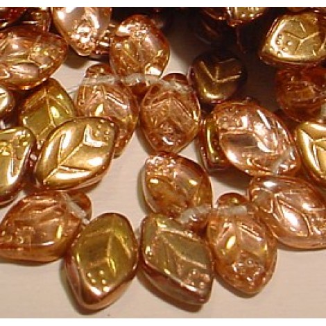 12x7mm Apollo Gold Top Drilled Leaf Beads