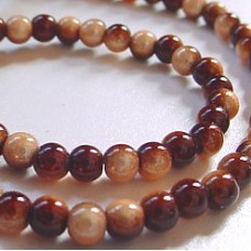 4mm Bronze-Peach Japanese Miracle Beads  - Pack of 20