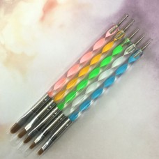 Set of 5 Double Pointed Ball Tip + Brush Tip Clay Modelling Tools