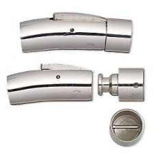 31x10mm High Quality Stainless Steel Curved Bullet Clasp (7.5mm ID) - Each