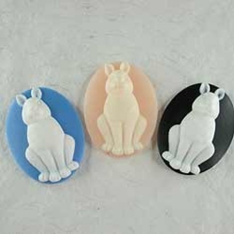 30x40mm Resin Rabbit Oval Cabochons