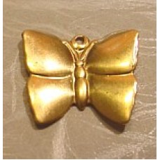 5mm Raw Pressed Brass Butterfly Charms - Pack of 10