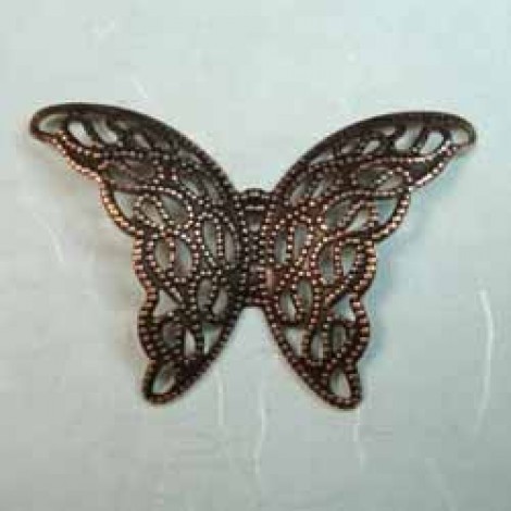 27x39mm Fligree Ant Copper Butterfly Wings