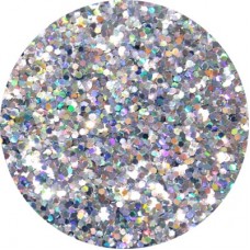 Art Institute Polyester Glitter - Starlet (Iridescent Silver Hex)