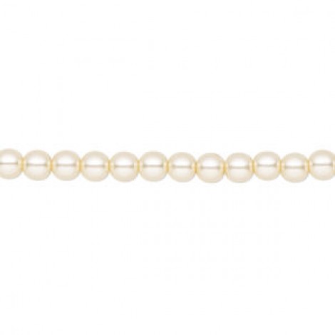 4mm Czech Preciosa Nacre Crystal Pearls - Cream- Pack of 10