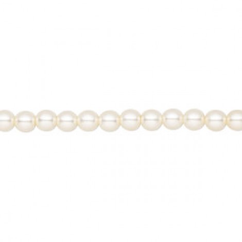 4mm Czech Preciosa Nacre Crystal Pearls - Light Creamrose- Pack of 10