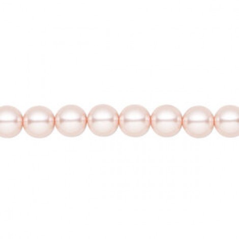 6mm Czech Preciosa Nacre Crystal Pearls - Rosaline- Pack of 10