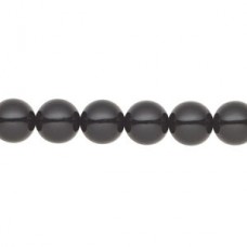8mm Czech Preciosa Nacre Crystal Pearls - Magic Black - Pack of 10