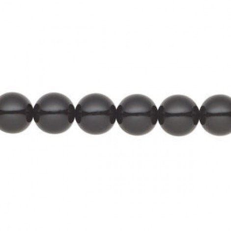 8mm Czech Preciosa Nacre Crystal Pearls - Magic Black - Pack of 10 8mm Czech Preciosa Nacre Crystal Pearls - Magic Black - Pack of 10