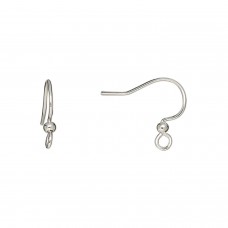 14mm Silver Plated Surgical Steel 21ga Earwires with 2.5mm ball - Pack of 5 Pair