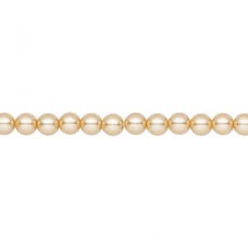 4mm Czech Preciosa Nacre Crystal Pearls - Gold- Pack of 10