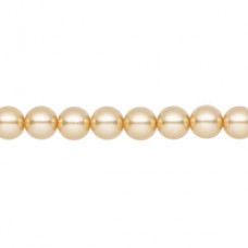 6mm Czech Preciosa Nacre Crystal Pearls - Gold - Pack of 10