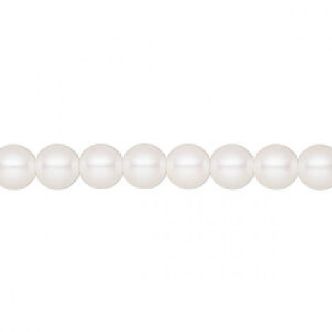 6mm Czech Preciosa® Nacre Crystal Pearls - Pearlescent White