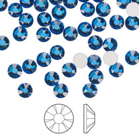 4.8mm SS20 Preciosa Max® Crystal Flatbacks - Capri Blue - Pack of 12 4.8mm SS20 Preciosa Max® Crystal Flatbacks - Capri Blue - Pack of 12