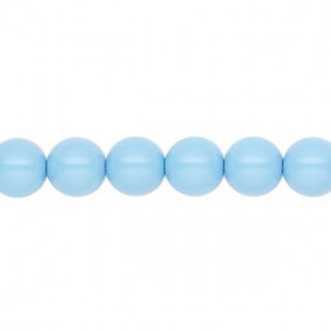 8mm Czech Preciosa Nacre Crystal Pearls - Aqua Blue - Pack of 10