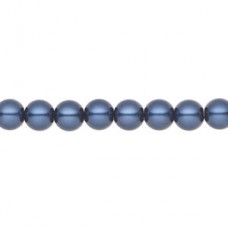 6mm Czech Preciosa Nacre Crystal Pearls - Blue - Pack of 10