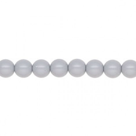 6mm Czech Preciosa Nacre Crystal Pearls - Ceramic Grey - Pack of 10
