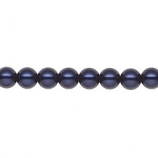 6mm Czech Preciosa Nacre Crystal Pearls - Dark Blue - Pack of 10