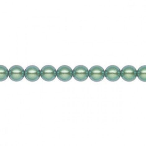 6mm Czech Preciosa Nacre Crystal Pearls - Pearlescent Green - Pack of 10
