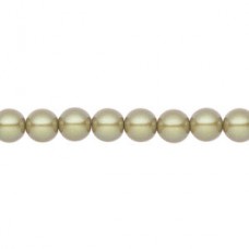 6mm Czech Preciosa Nacre Crystal Pearls - Pearlescent Khaki - Pack of 10