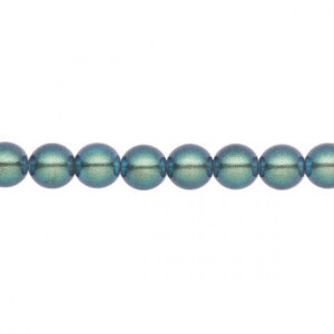 8mm Czech Preciosa Nacre Crystal Pearls - Peacock - Pack of 10 8mm Czech Preciosa Nacre Crystal Pearls - Peacock - Pack of 10