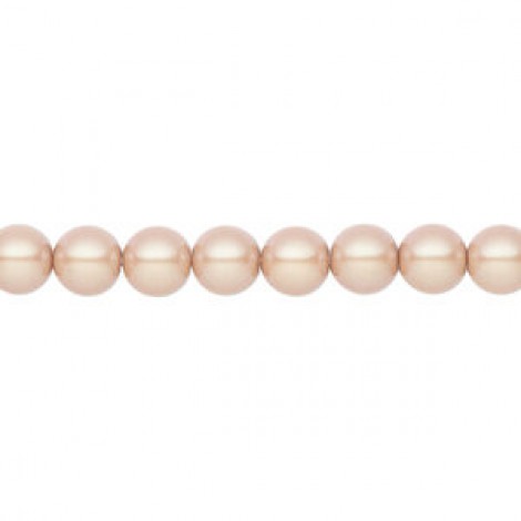 6mm Czech Preciosa Nacre Crystal Pearls - Pearlescent Pink - Pack of 10