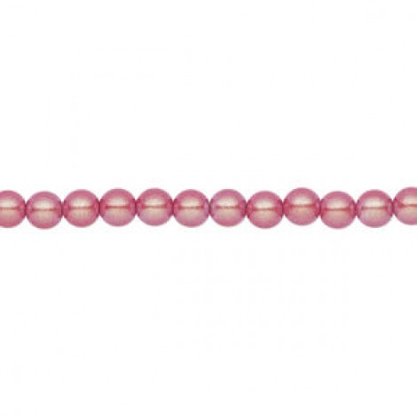 4mm Czech Preciosa Nacre Crystal Pearls - Pearlescent Red- Pack of 10