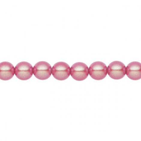 6mm Czech Preciosa Nacre Crystal Pearls - Pearlescent Red - Pack of 10