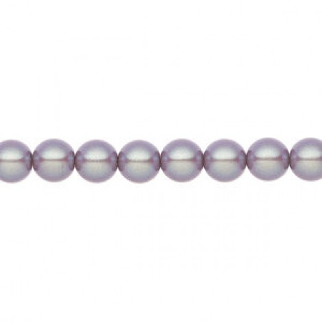 6mm Czech Preciosa Nacre Crystal Pearls - Pearlescent Violet - Pack of 10