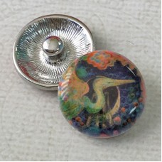 20mm Noosa Style Stork Enamel Snap Chunks - Each