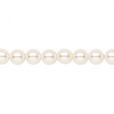 6mm Crystal Passions® Crystal Pearls - Cream Rose Light - Pack of 10