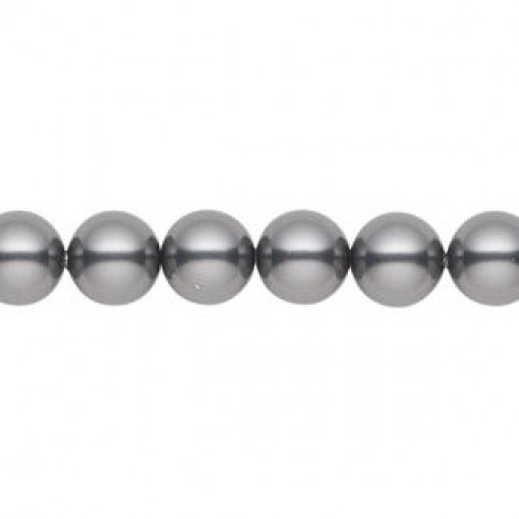 8mm Crystal Passions® 5810 Crystal Pearls - Dark Grey - Pack of 10