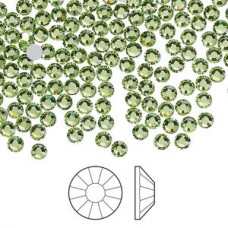 3-3.2mm SS12 Preciosa Viva 2058 Flatback Crystals - Peridot - Pack of 24
