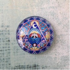 25mm Art Glass Backed Cabochons - Spiritual Women - Each