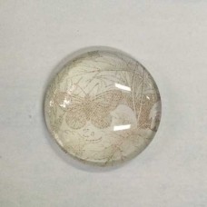 25mm Art Glass Backed Cabochons - Linen & Lace 3 - Each