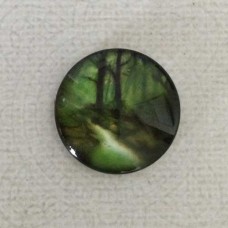 25mm Art Glass Backed Cabochons - Magic Forest Design 12 - Each