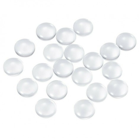 6mm Round Domed Clear Glass Cabochons - Pack of 20