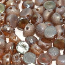 6mm Cz 2-Hole Cabochons - Crystal Etched Celsian - Pack of 33