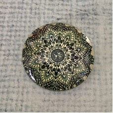 25mm Art Glass Backed Cabochons - Vintage Kaleidescope 12 - Each