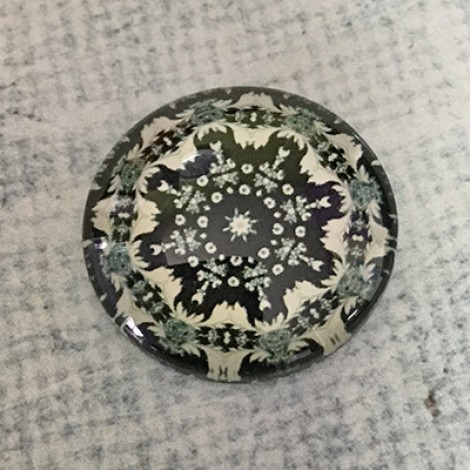 25mm Art Glass Backed Cabochons - Vintage Kaleidescope 6 - Each 25mm Art Glass Backed Cabochons - Vintage Kaleidescope 6 - Each