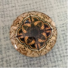 25mm Art Glass Backed Cabochons - Vintage Kaleidescope 7 - Each