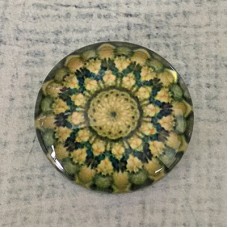 25mm Art Glass Backed Cabochons - Vintage Kaleidescope 8 - Each