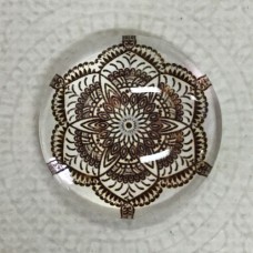 25mm Art Glass Backed Cabochons - Vintage Kaleidescope 13 - Each