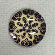 25mm Art Glass Backed Cabochons - Vintage Kaleidescope 2 - Each