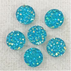 10mm Turquoise AB Druzy Resin Cabochons